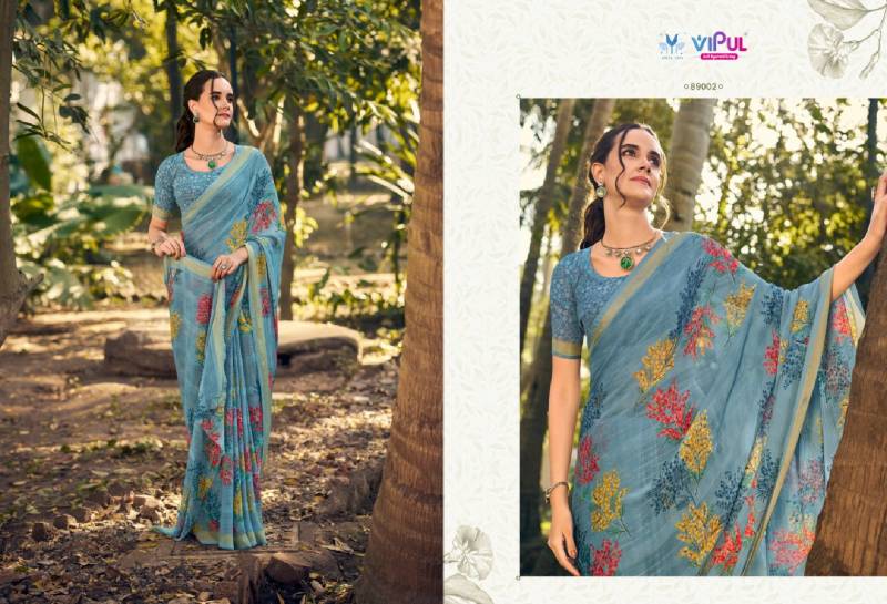 Vipul Urvashi Chiffon Fancy Sarees Collection