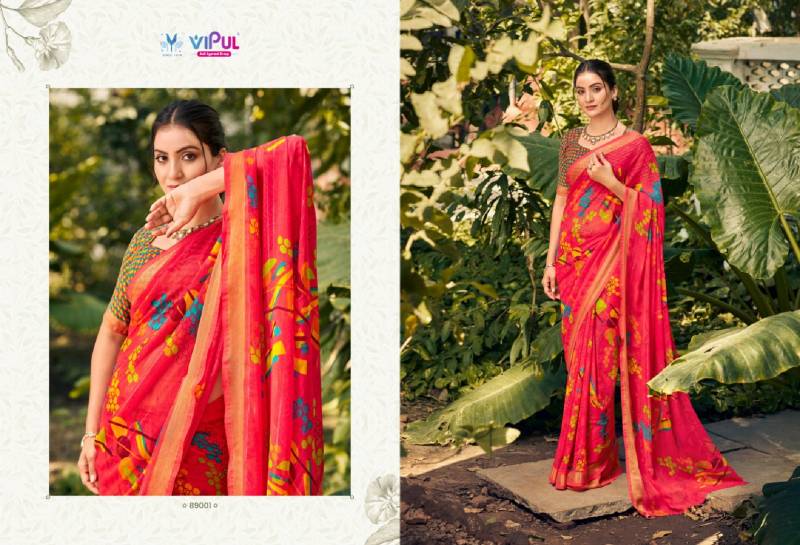 Vipul Urvashi Chiffon Fancy Sarees Collection