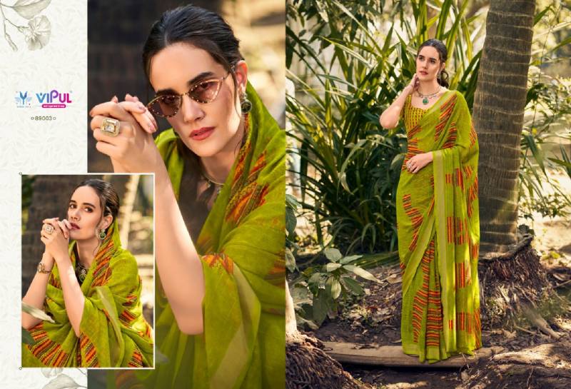 Vipul Urvashi Chiffon Fancy Sarees Collection