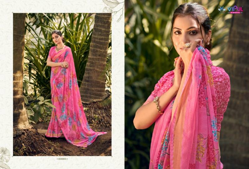 Vipul Urvashi Chiffon Fancy Sarees Collection