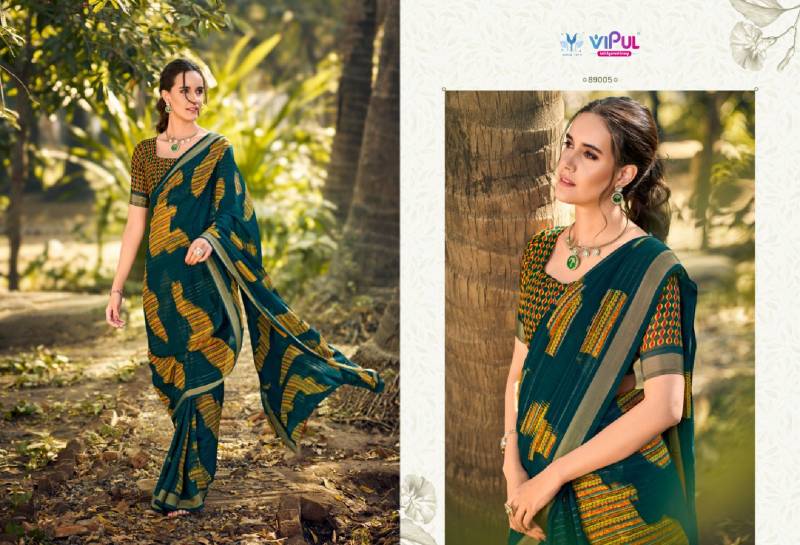 Vipul Urvashi Chiffon Fancy Sarees Collection