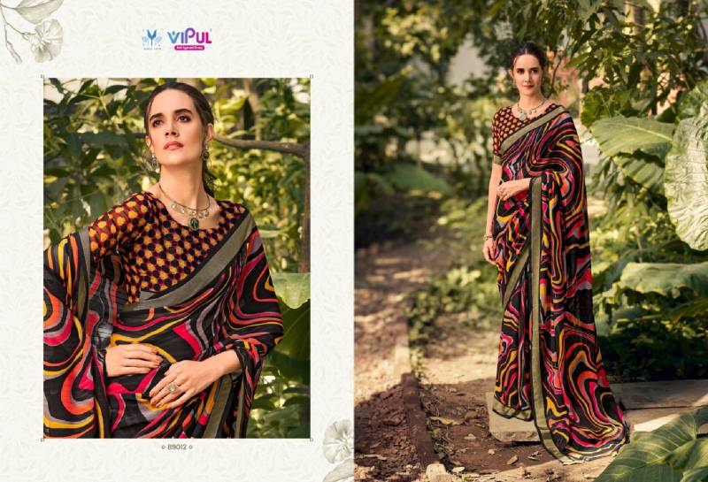 Vipul Urvashi Chiffon Fancy Sarees Collection
