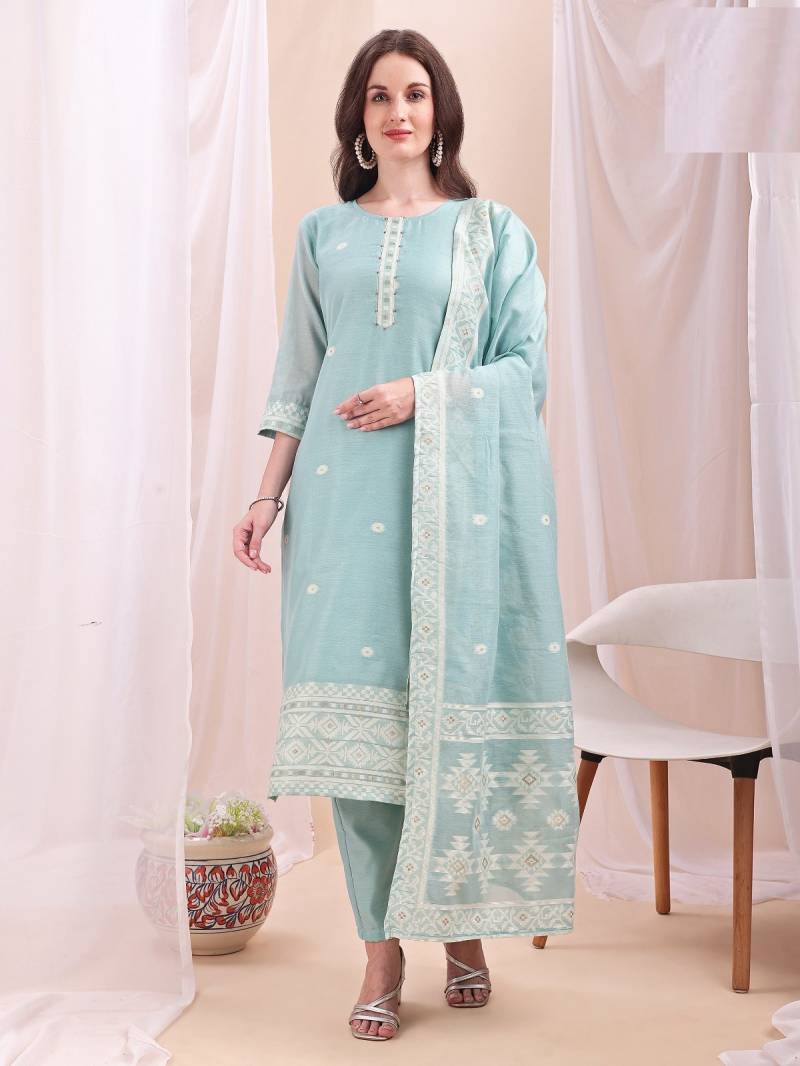 Mc 2752 Mull Chanderi Jacquard Readymade Collection