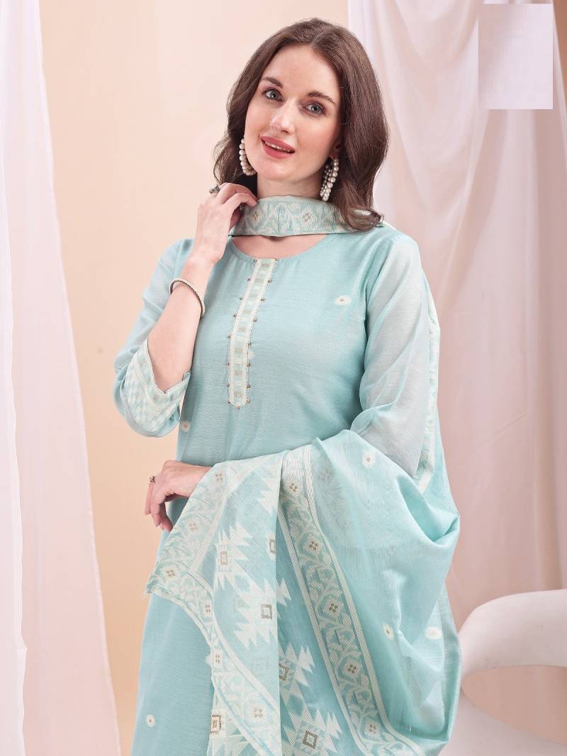 Mc 2752 Mull Chanderi Jacquard Readymade Collection