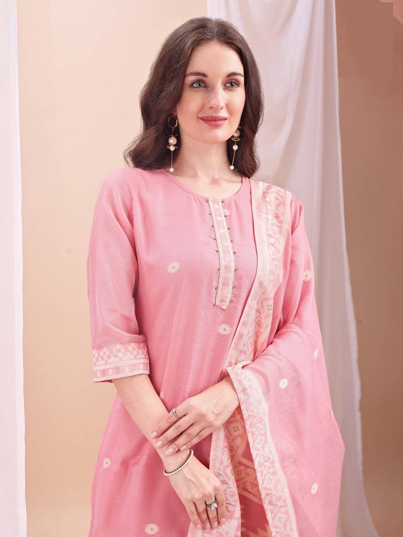 Mc 2752 Mull Chanderi Jacquard Readymade Collection