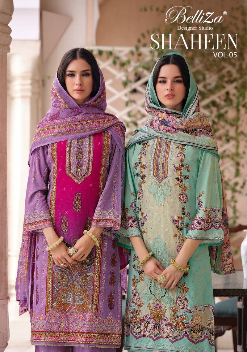 Belliza Shaheen Vol 5 Readymade Viscose Rayon Digital Print Suit