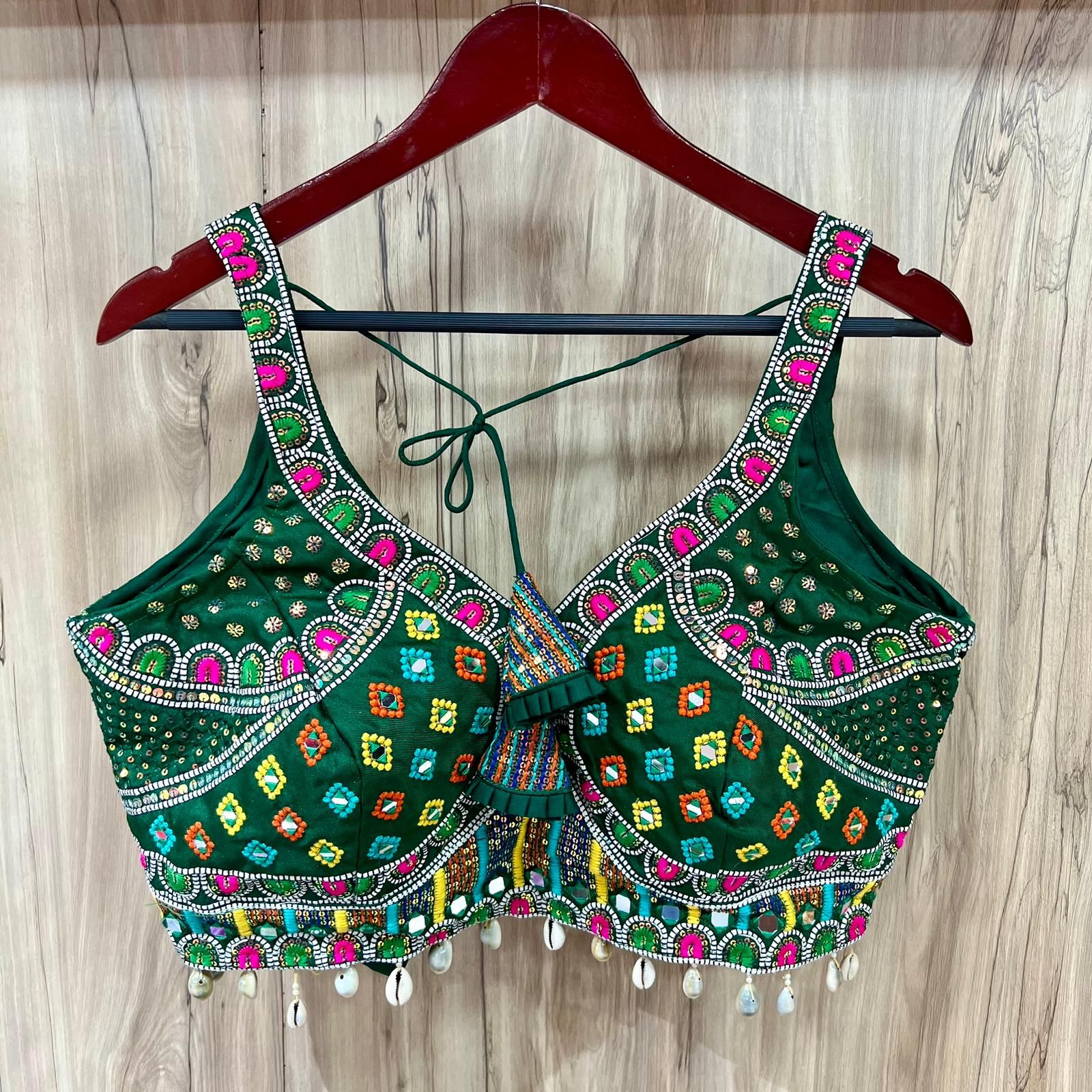 Ruh 01 Navratri Special Pure Soft Italian Mirror Work Readymade Blouse