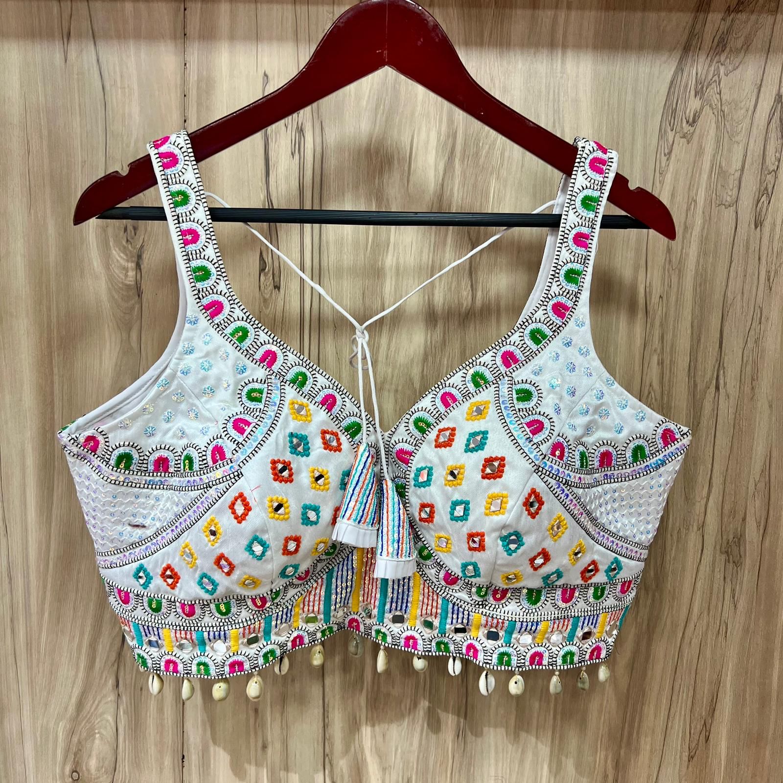 Ruh 01 Navratri Special Pure Soft Italian Mirror Work Readymade Blouse