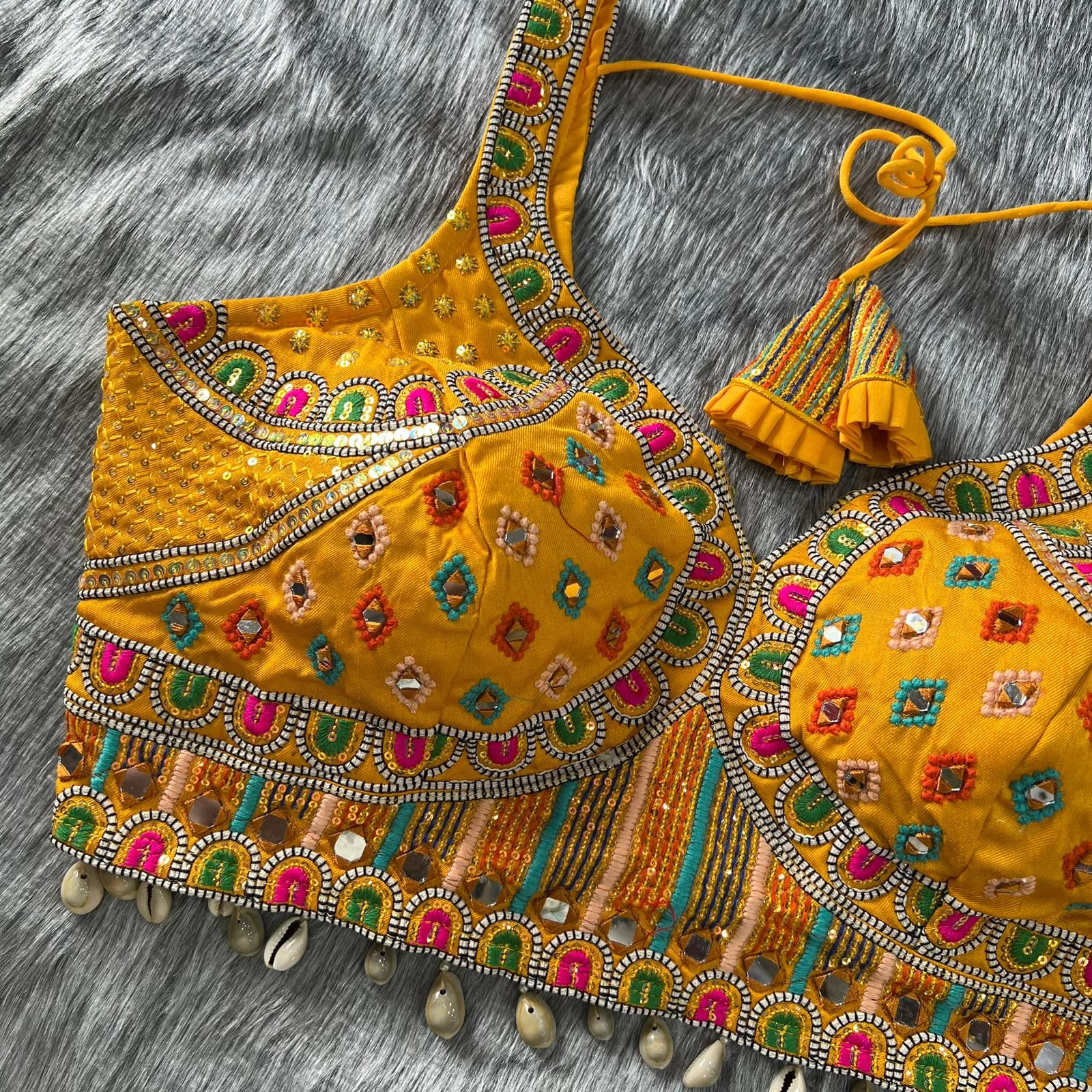 Ruh 01 Navratri Special Pure Soft Italian Mirror Work Readymade Blouse