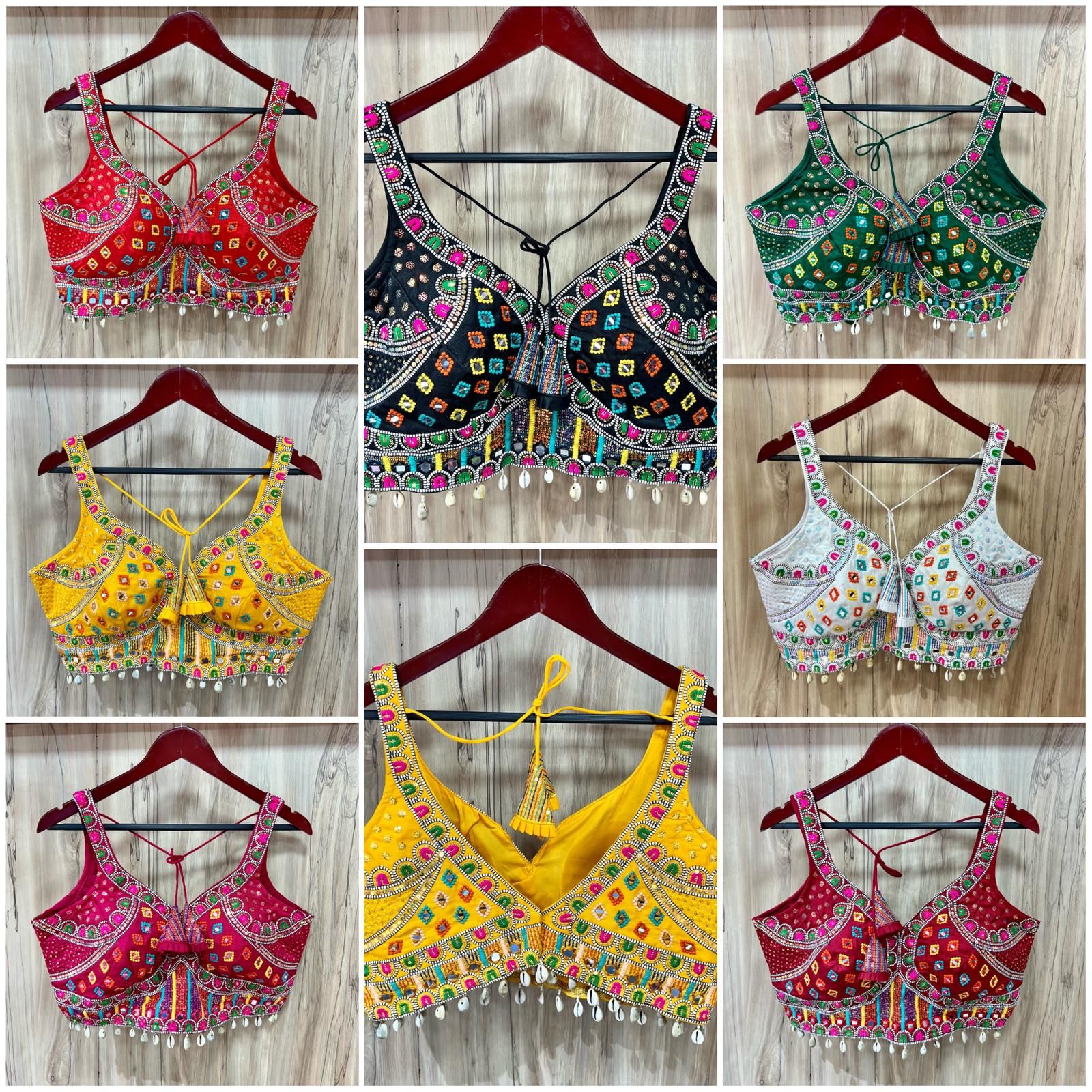 Ruh 01 Navratri Special Pure Soft Italian Mirror Work Readymade Blouse