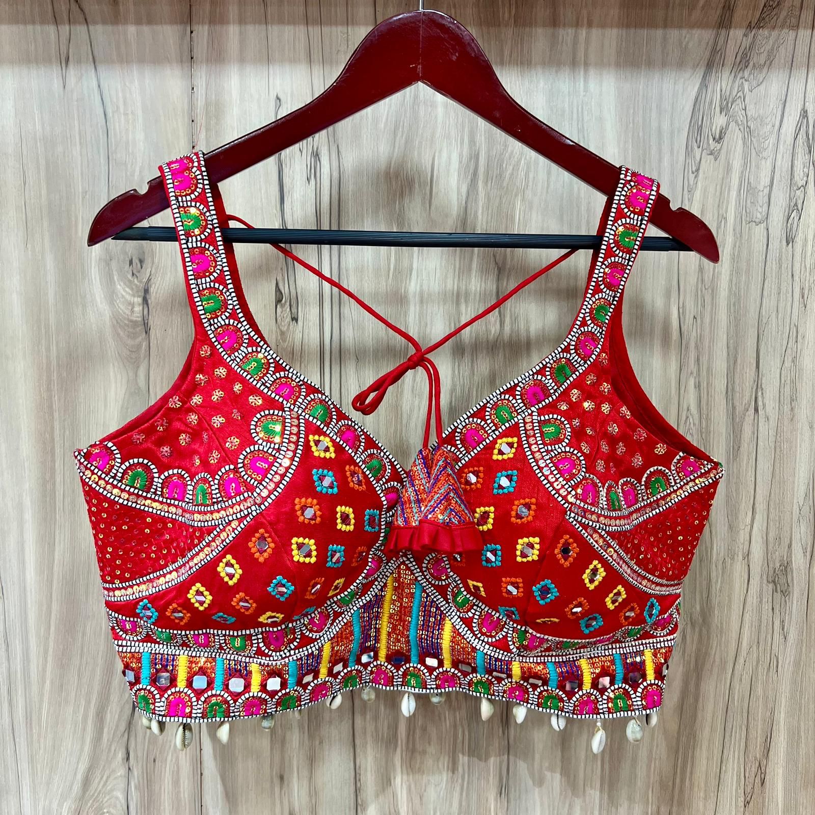 Ruh 01 Navratri Special Pure Soft Italian Mirror Work Readymade Blouse