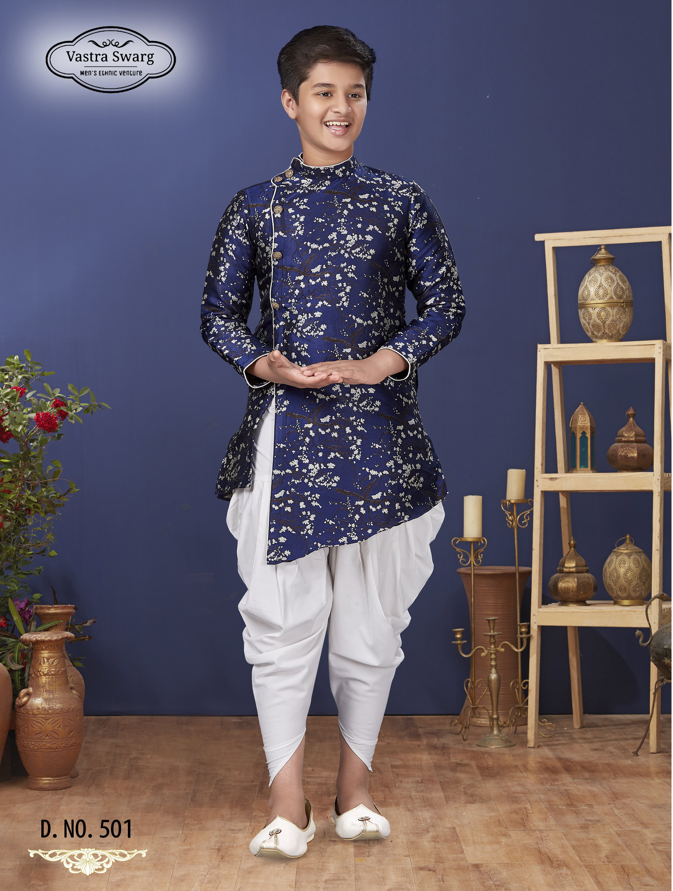 Swarg 501 to 508 Series Silk Festive Wear Kids Indo Western Collection
