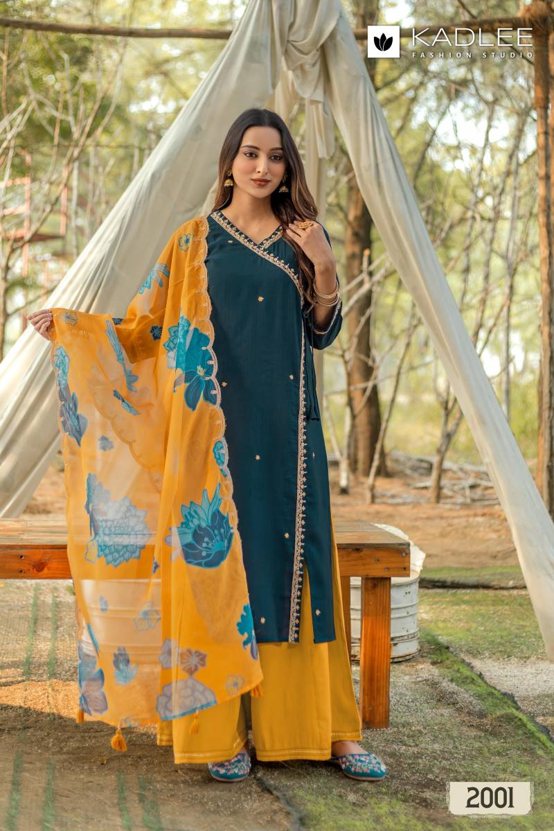 Kadlee Ranisa Viscose Weaving Kurti Bottom With Dupatta