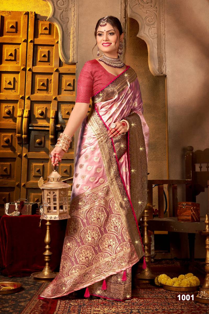 Saroj Begum Satin Saroski Vol 3 Wedding Wear Silk Saree Collection
