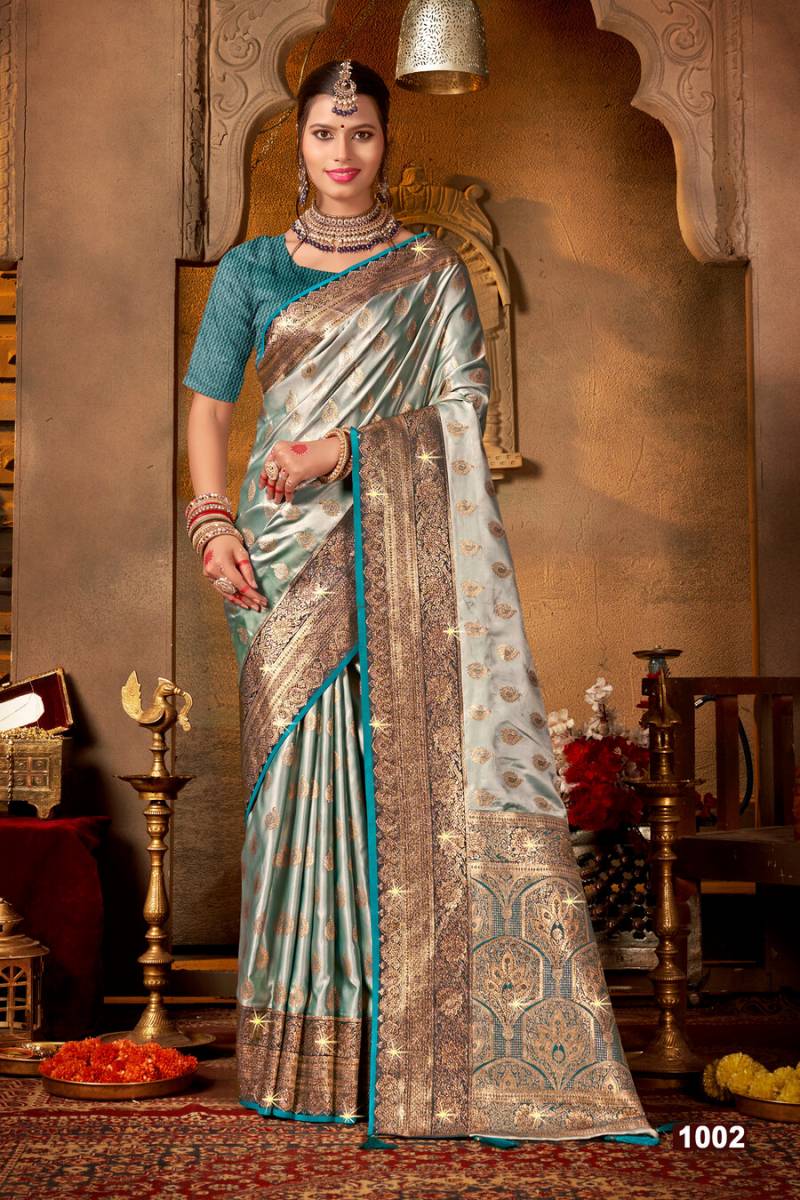 Saroj Begum Satin Saroski Vol 3 Wedding Wear Silk Saree Collection