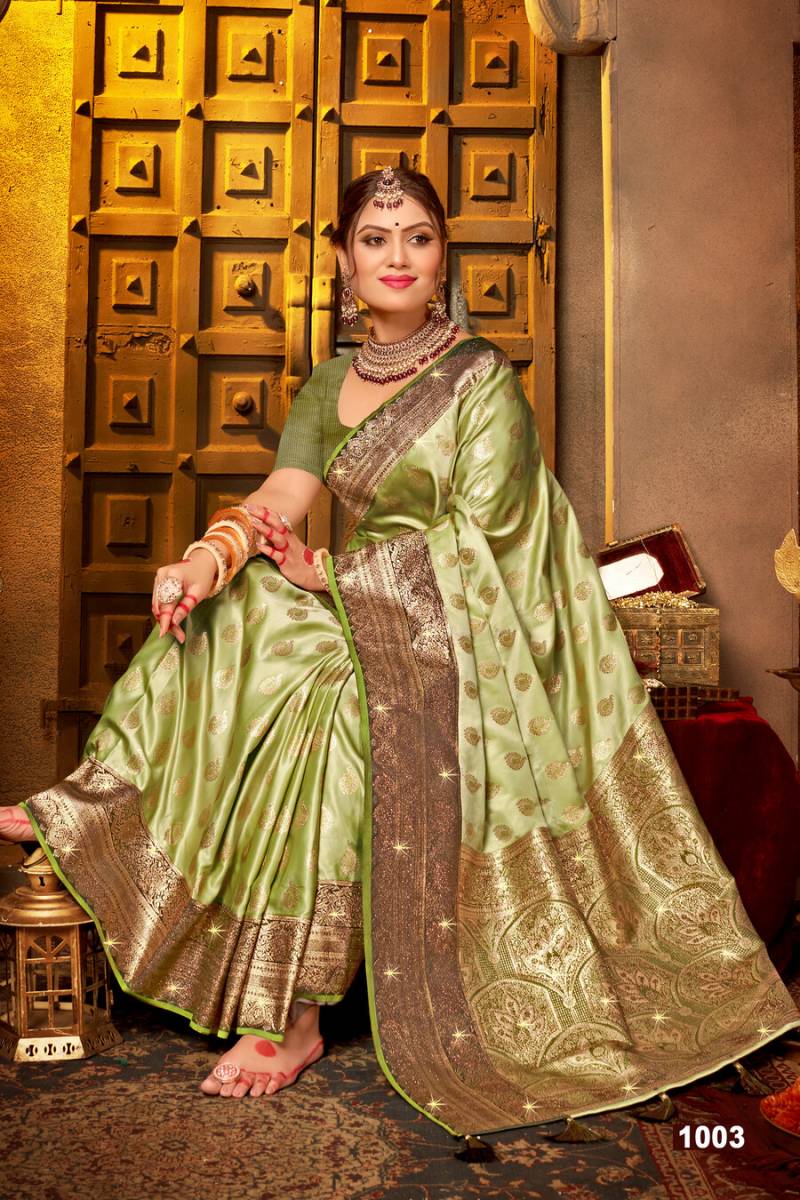 Saroj Begum Satin Saroski Vol 3 Wedding Wear Silk Saree Collection