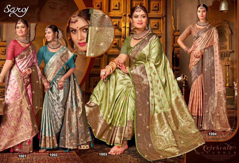 Saroj Begum Satin Saroski Vol 3 Wedding Wear Silk Saree Collection