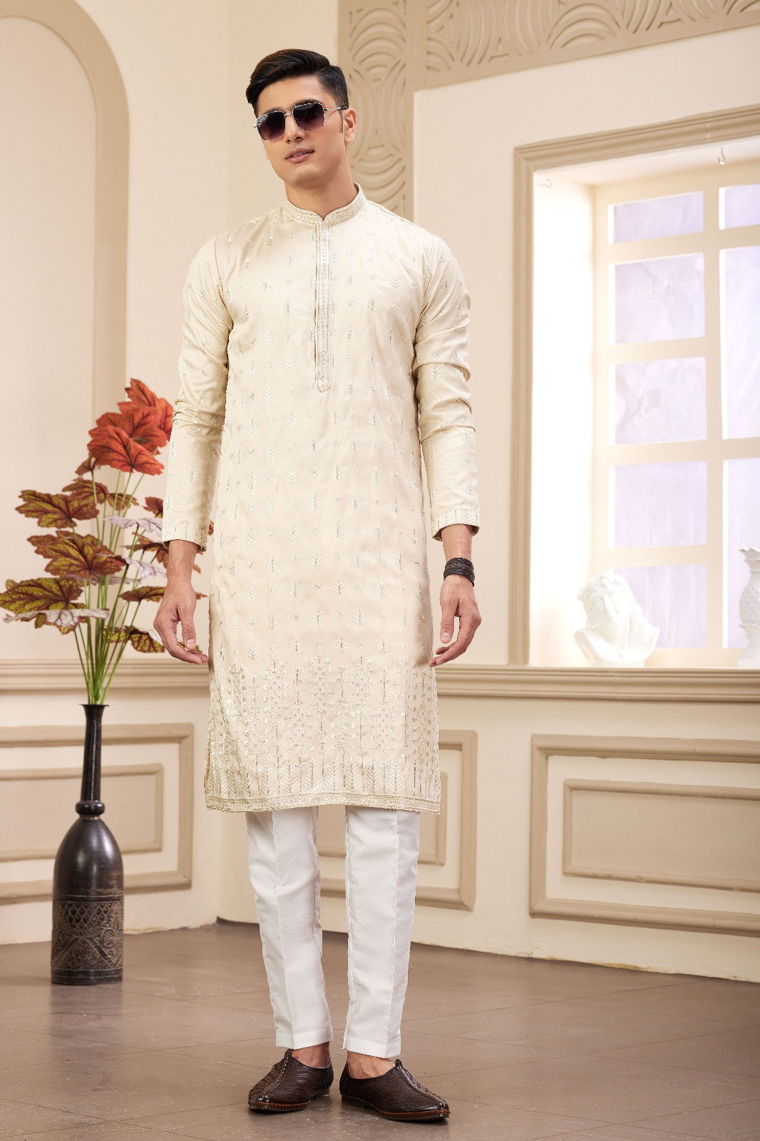 Sumi 02 Art Silk Staright Cut Mens Kurta Pajama Collection