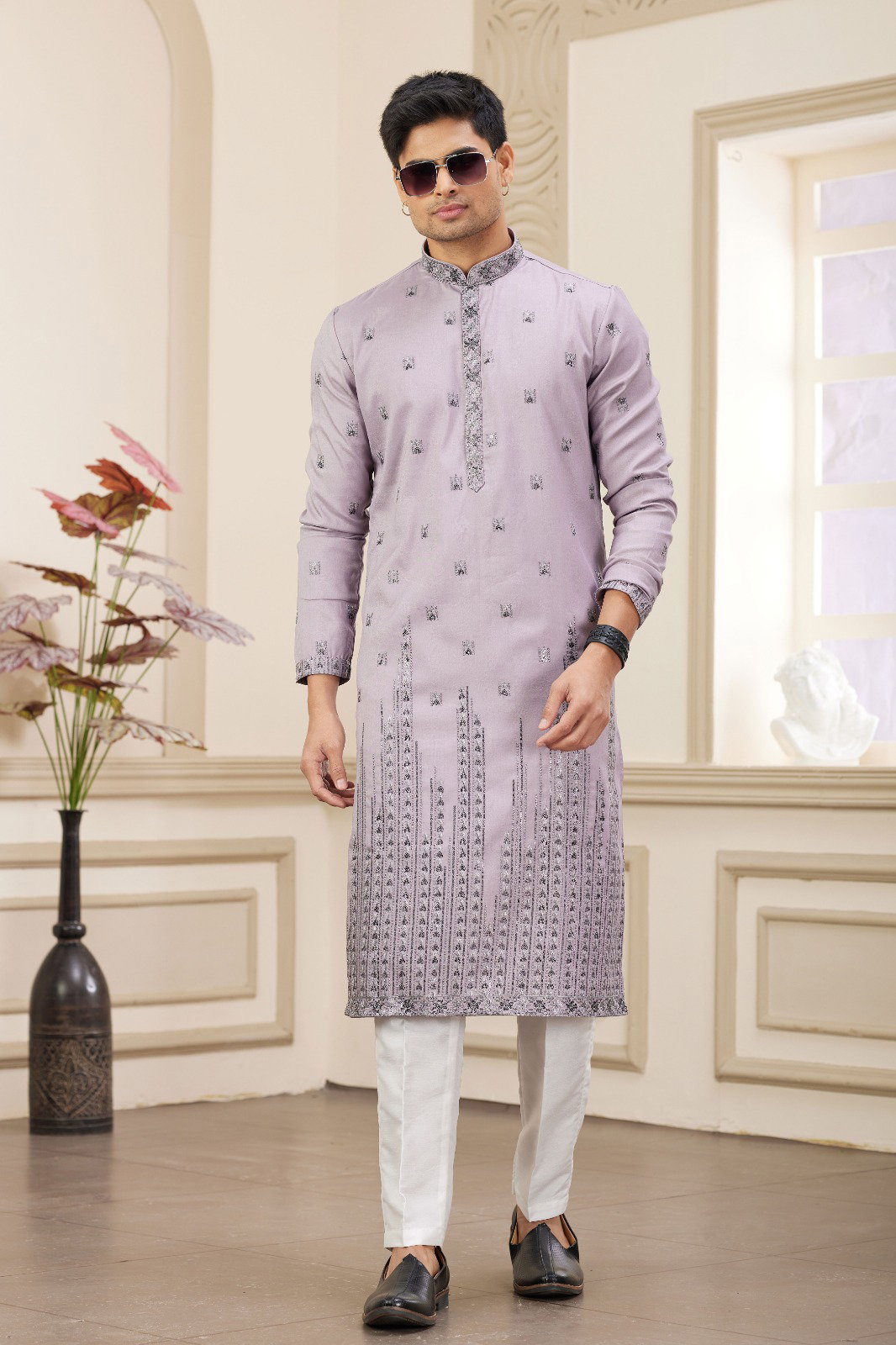 Sumi 02 Art Silk Staright Cut Mens Kurta Pajama Collection