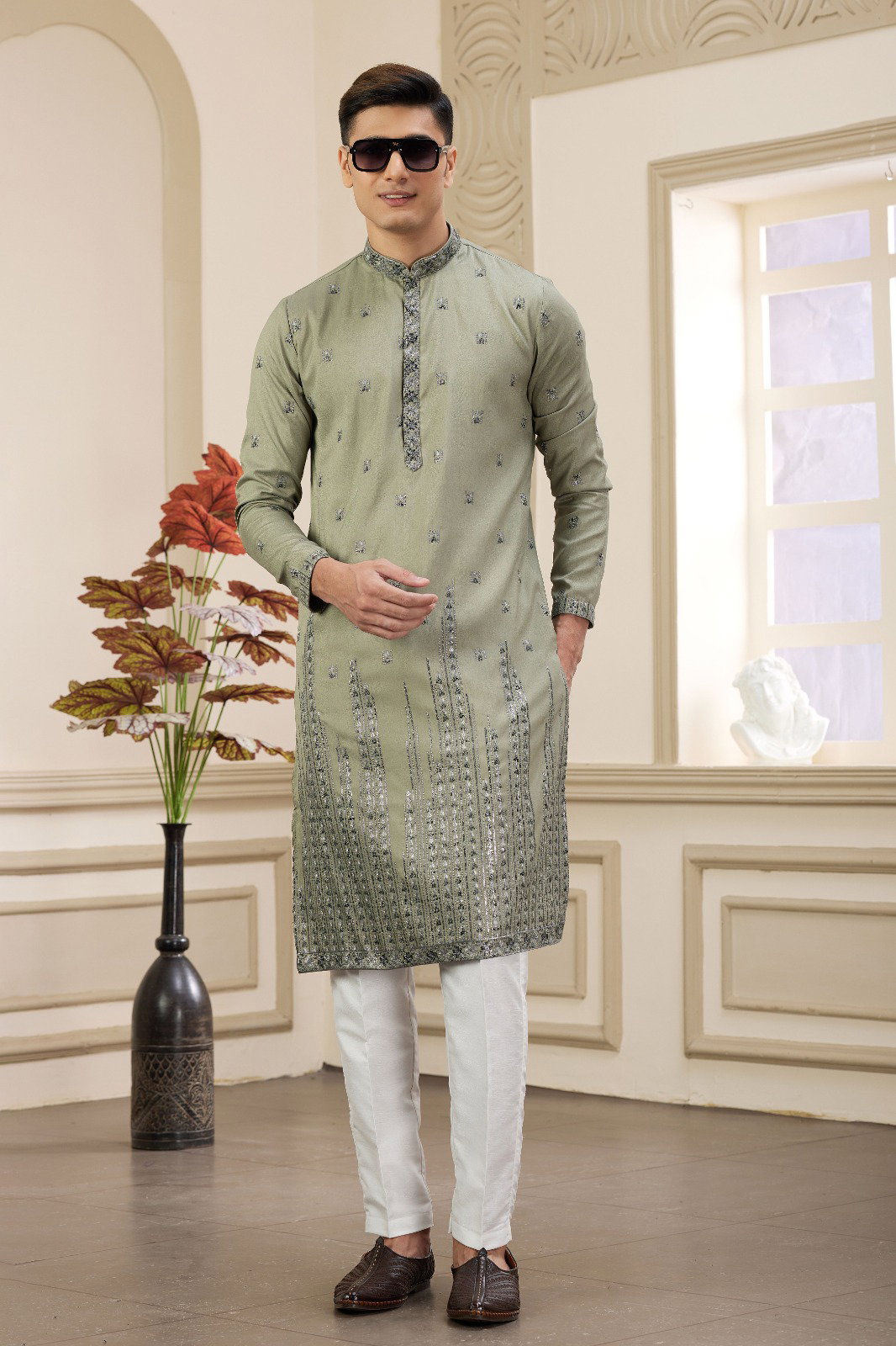 Sumi 02 Art Silk Staright Cut Mens Kurta Pajama Collection