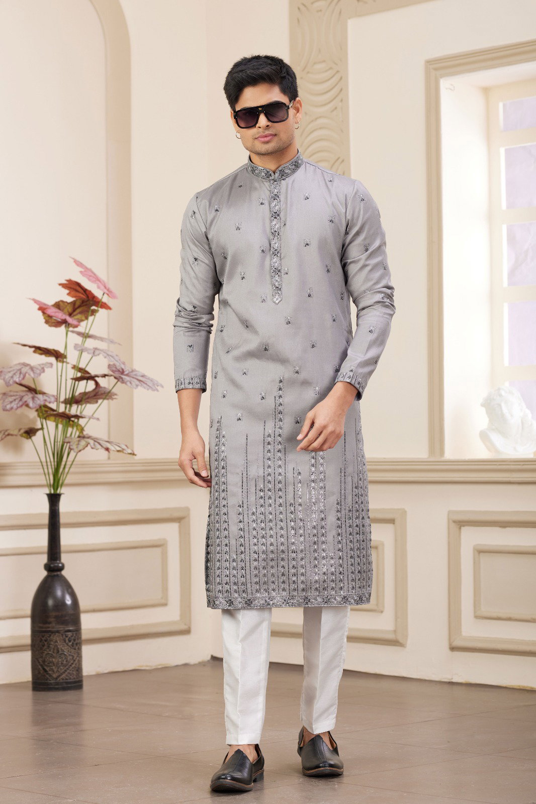 Sumi 02 Art Silk Staright Cut Mens Kurta Pajama Collection