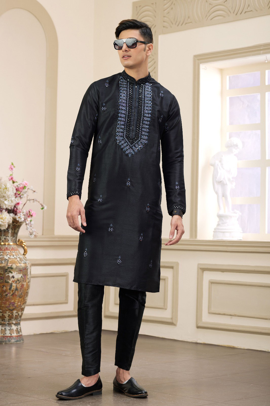 Sumi 02 Art Silk Staright Cut Mens Kurta Pajama Collection