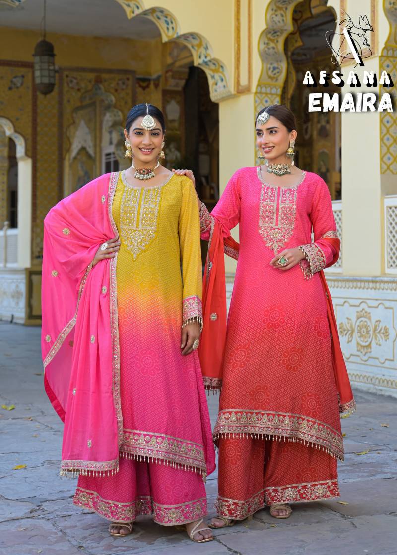 Afsana Emaira Viscose Crape Digital Printed Readymade Suit