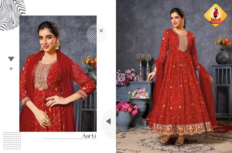 Shruti Sajawat Vol 2 Georgette With Bandhani Gown With Dupatta