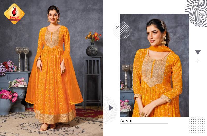 Shruti Sajawat Vol 2 Georgette With Bandhani Gown With Dupatta