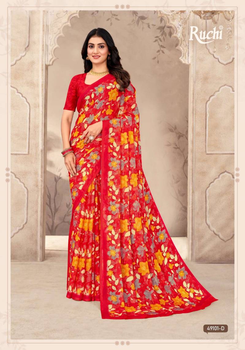 Ruchi Star Chiffon 202 Chiffon Printed Saree