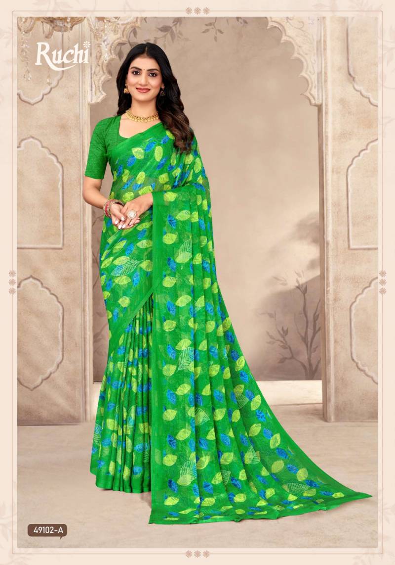 Ruchi Star Chiffon 202 Chiffon Printed Saree