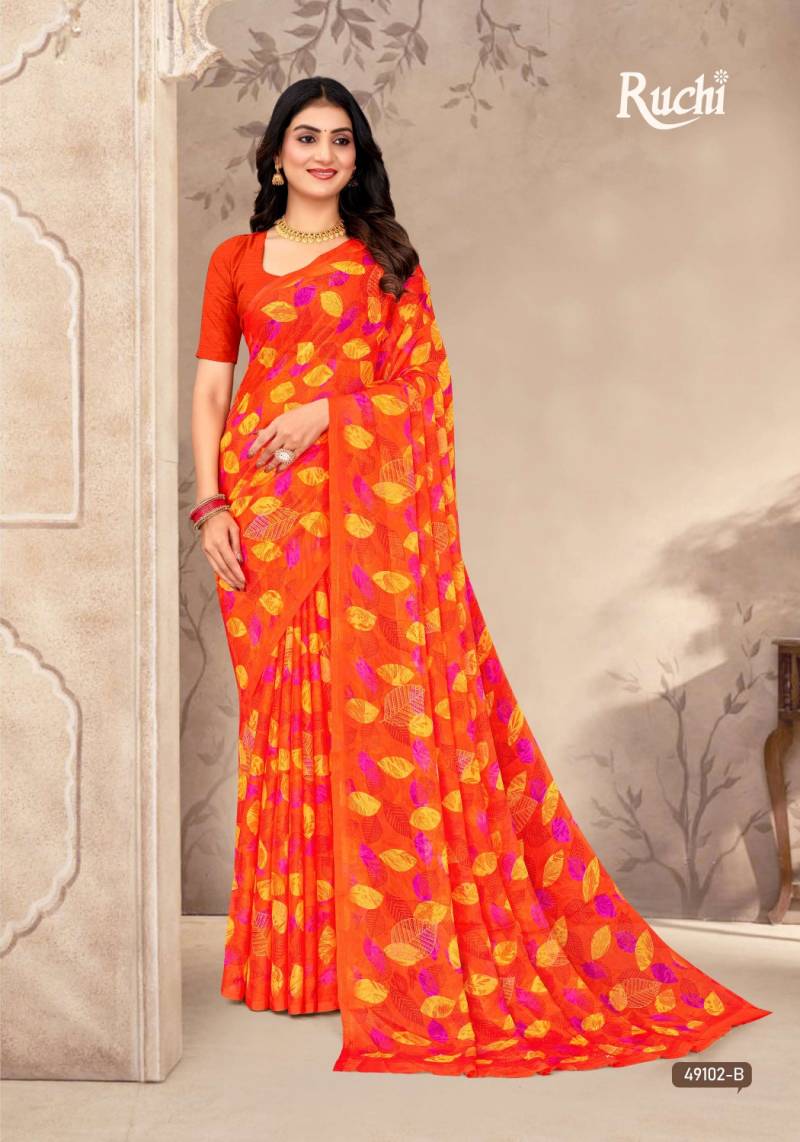 Ruchi Star Chiffon 202 Chiffon Printed Saree