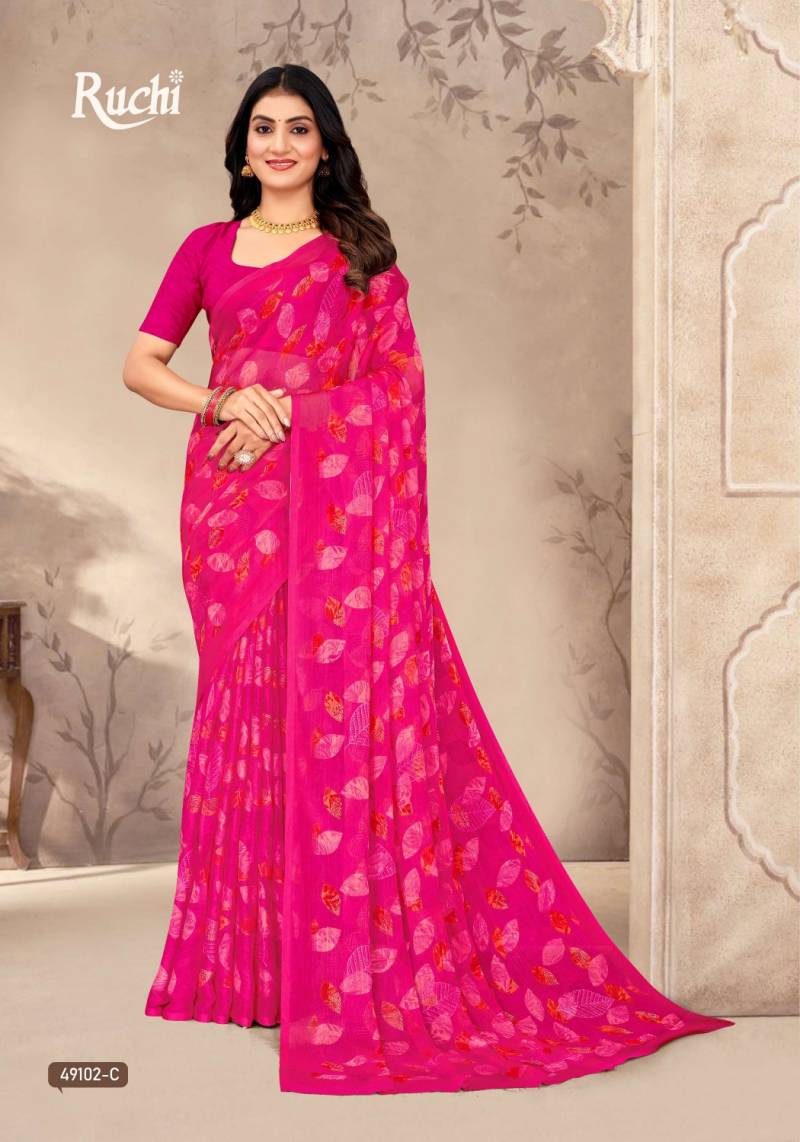 Ruchi Star Chiffon 202 Chiffon Printed Saree