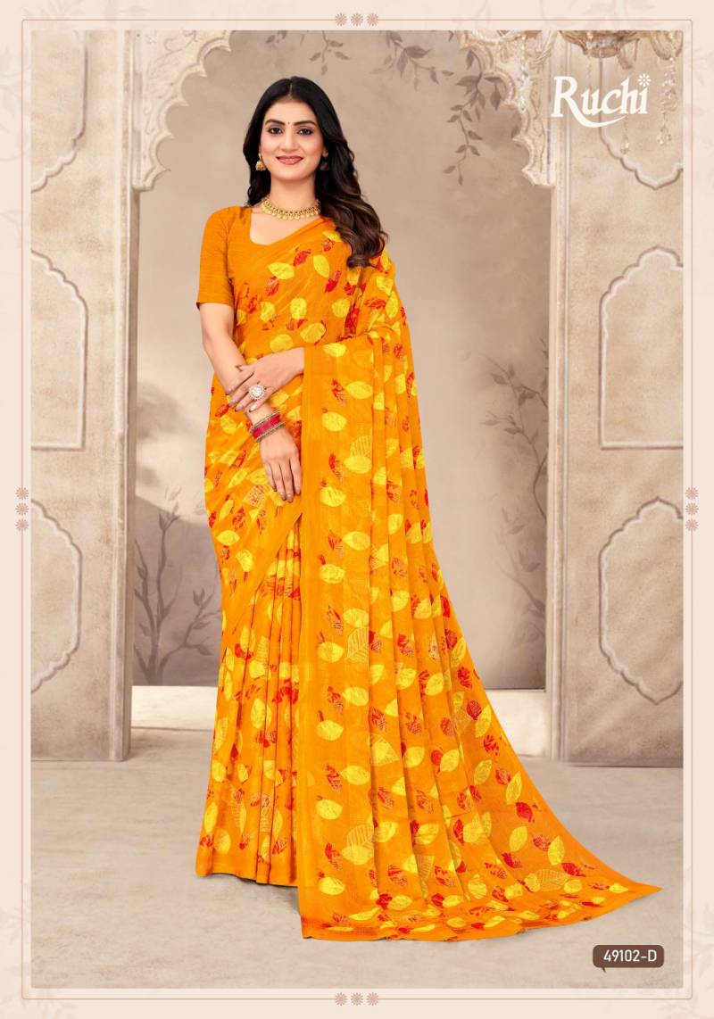 Ruchi Star Chiffon 202 Chiffon Printed Saree