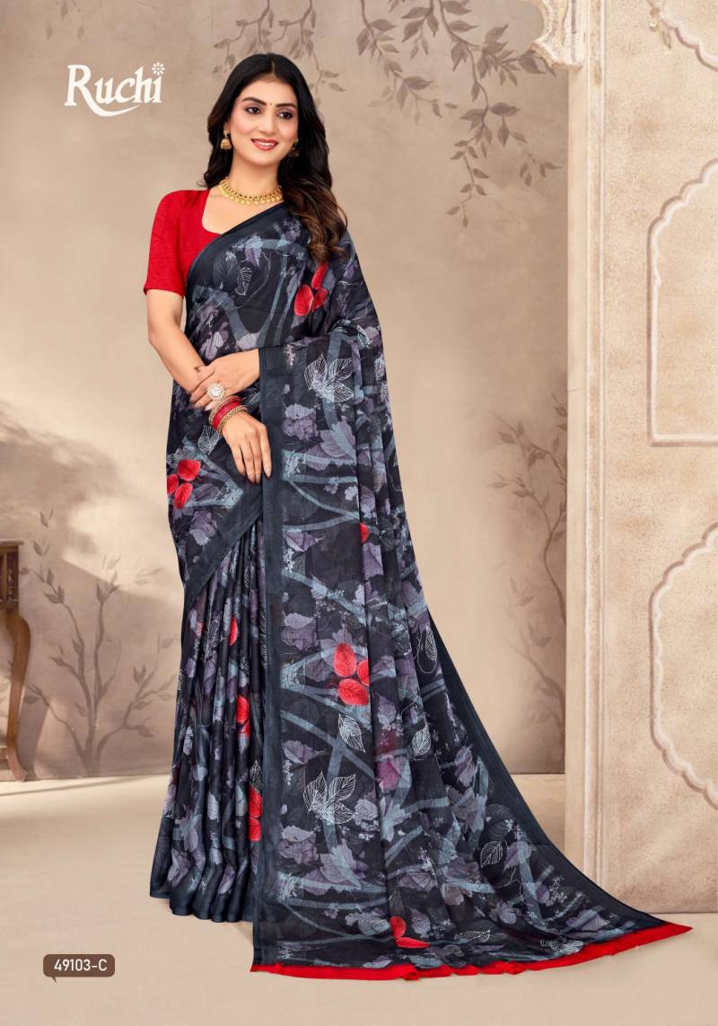 Ruchi Star Chiffon 202 Chiffon Printed Saree