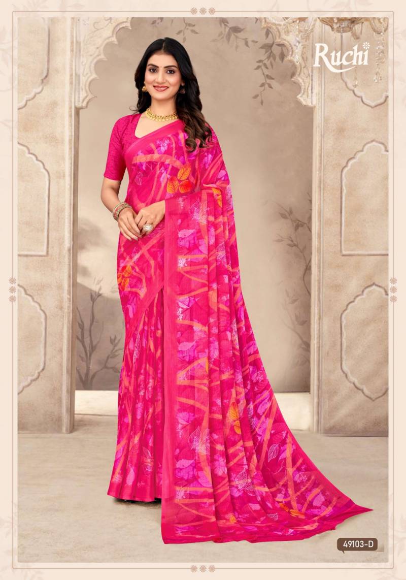 Ruchi Star Chiffon 202 Chiffon Printed Saree