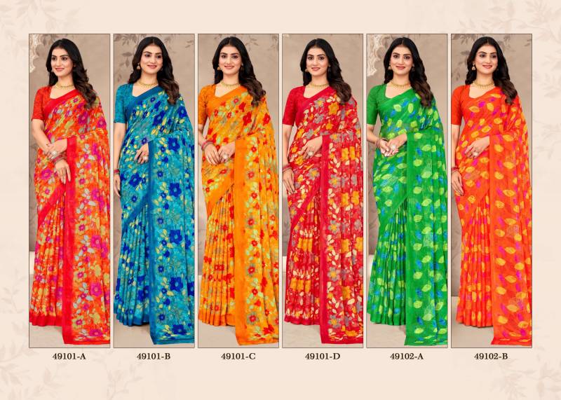 Ruchi Star Chiffon 202 Chiffon Printed Saree