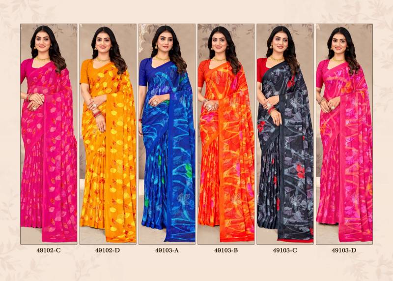Ruchi Star Chiffon 202 Chiffon Printed Saree
