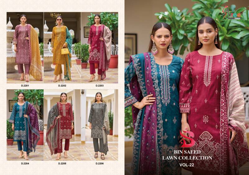 Shree Bin Saeed Lawn Collection Vol 22 Pakistani Salwar Kameez