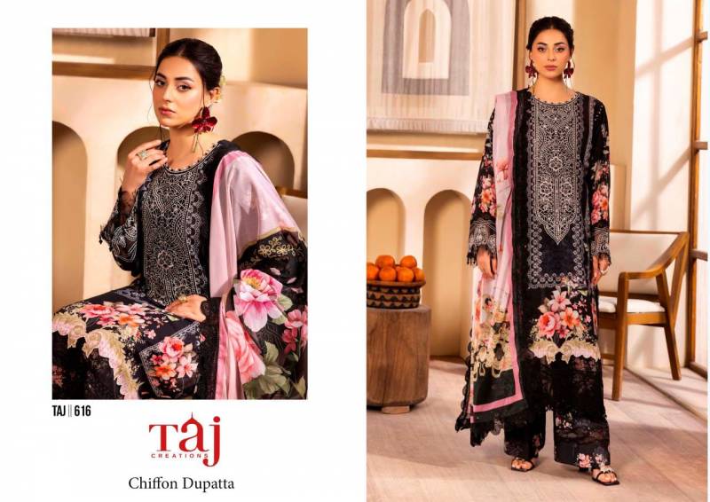 Taj 616 Cotton Dupatta Pakistani Salwar Suits