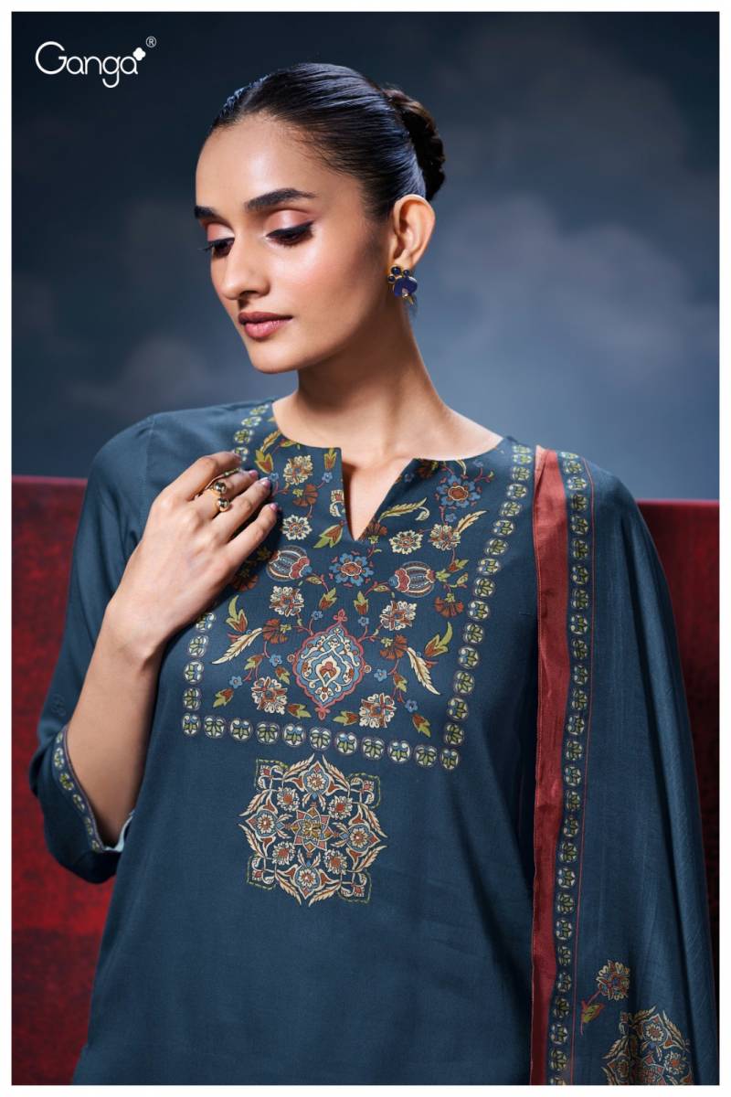 Ganga Zirelia Cotton Satin Printed Salwar Kameez