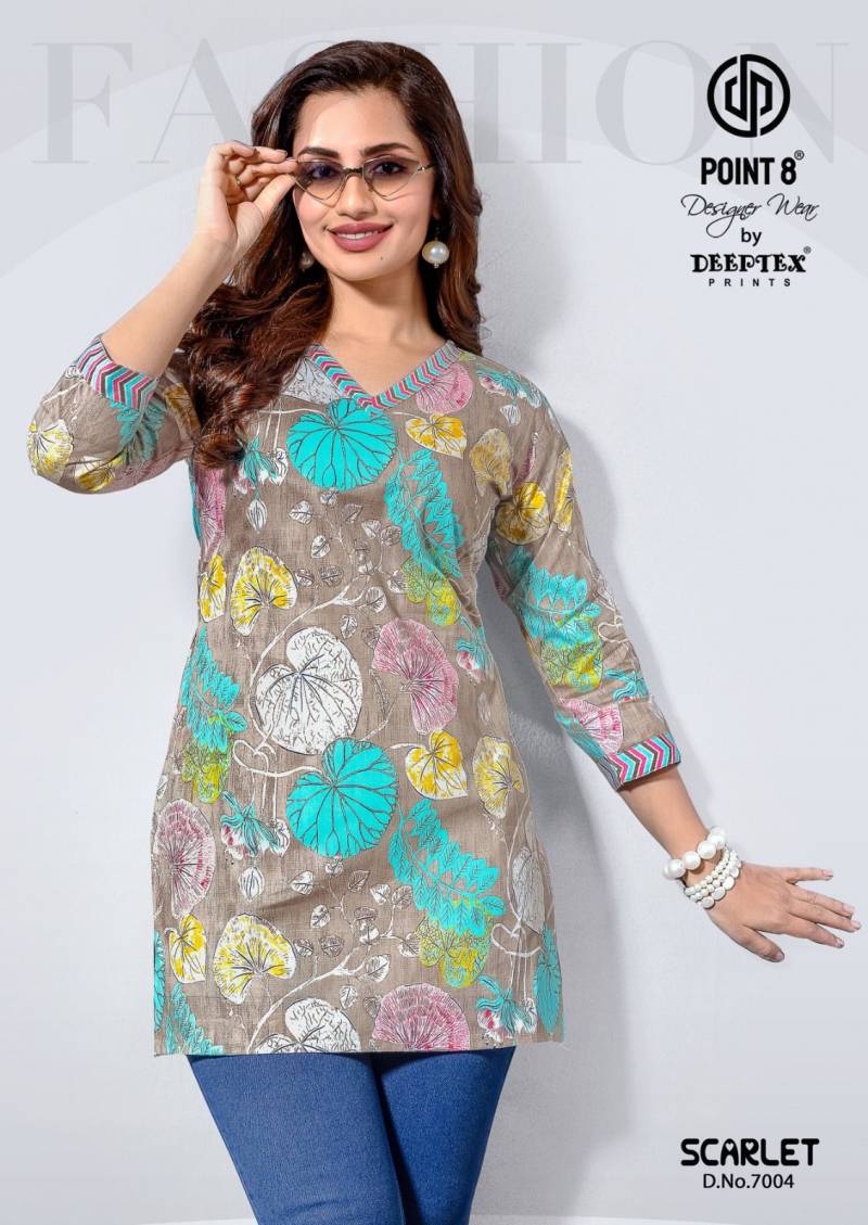 Deeptex Scarlet Vol 7 Casual Wear Cotton Printed Ladies Tops Collection
