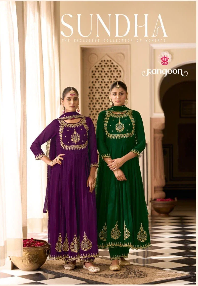 Rangoon Sundha Georgette Anarkali Readymade Suit