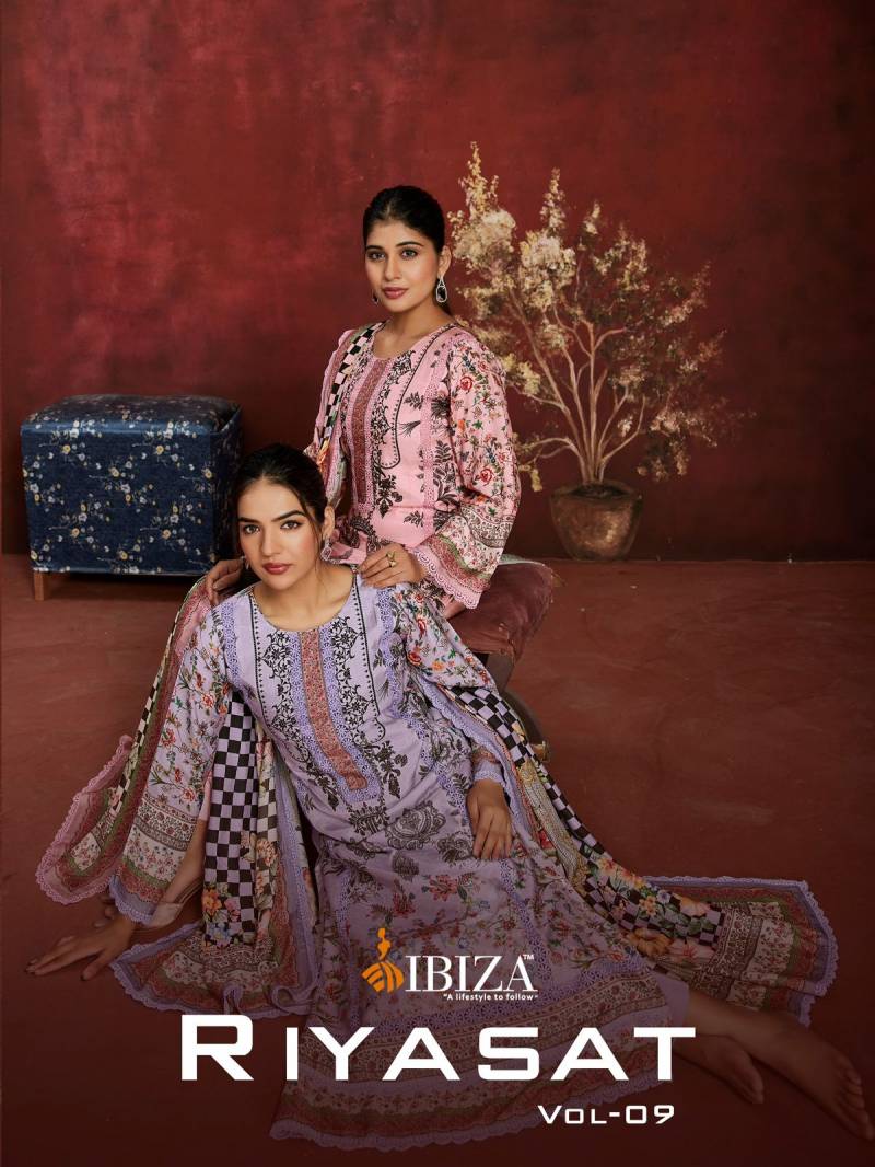 Ibiza Riyasat Vol 9 Bemberg Maslin Digital Printed Salwar Kameez