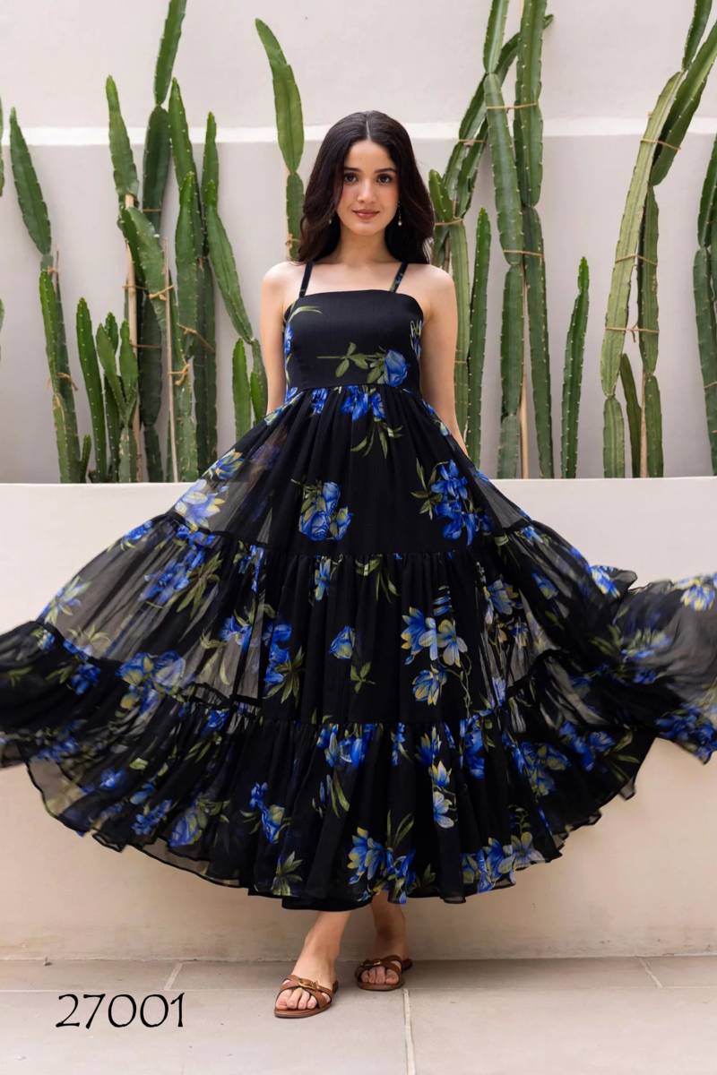 Lucaya Vol 27 Georgette Digital Printed Anarkali Fully Flared Gown