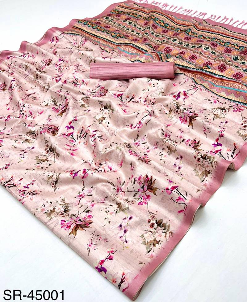 Rajyog Shree Tussar Silk Printed Fancy Sarees Collection