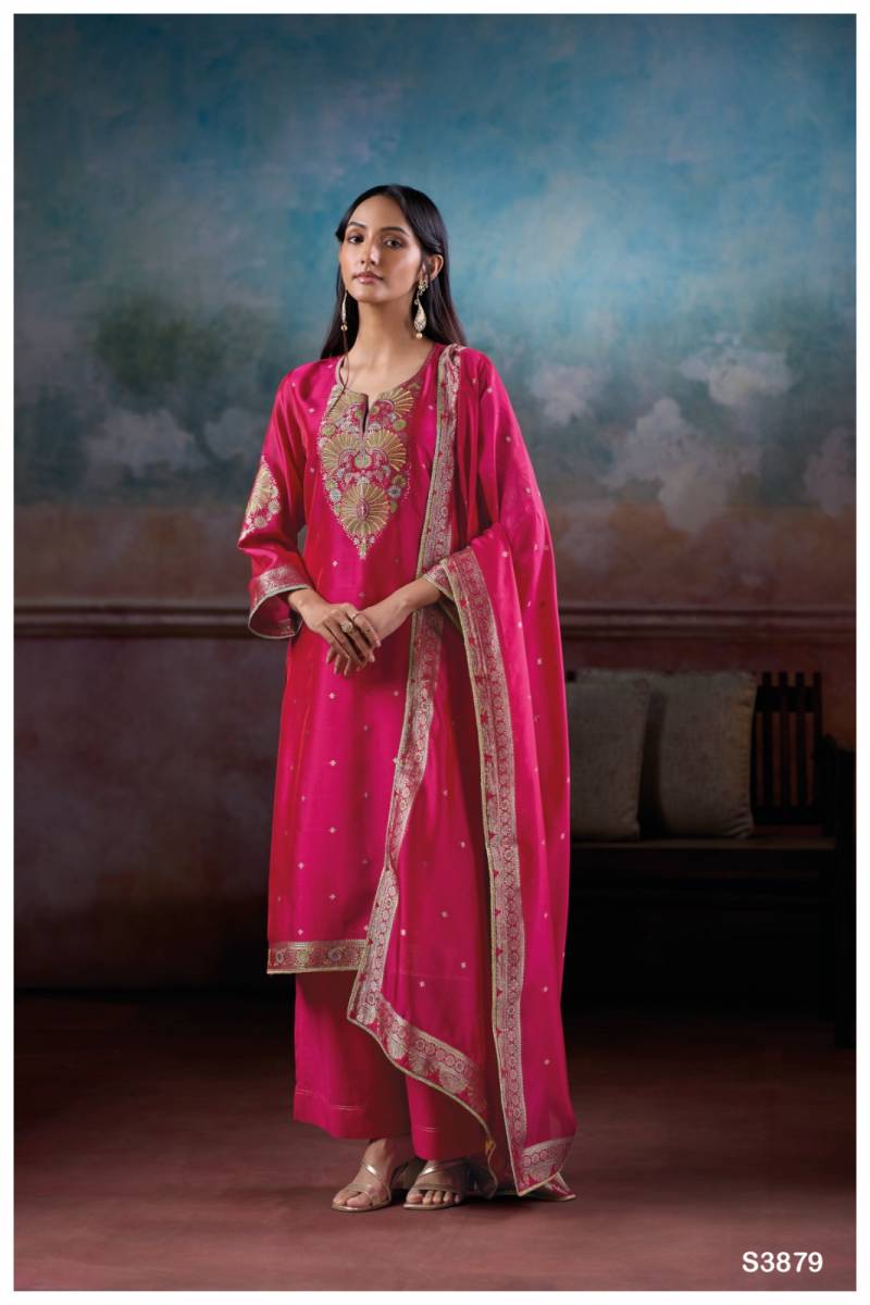 Ganga Avry Viscose Woven Silk Jacquard Salwar Kameez