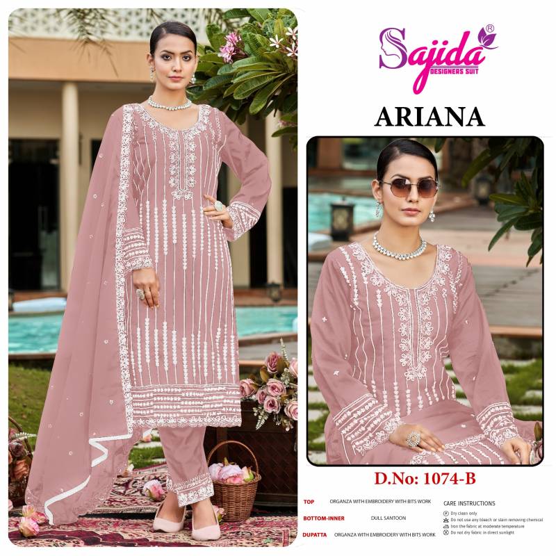 Sajida Ariana Organza Pakistani Salwar Kameez