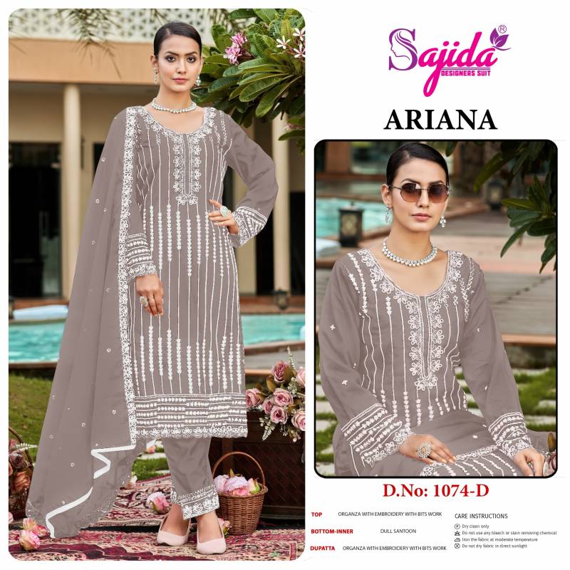 Sajida Ariana Organza Pakistani Salwar Kameez
