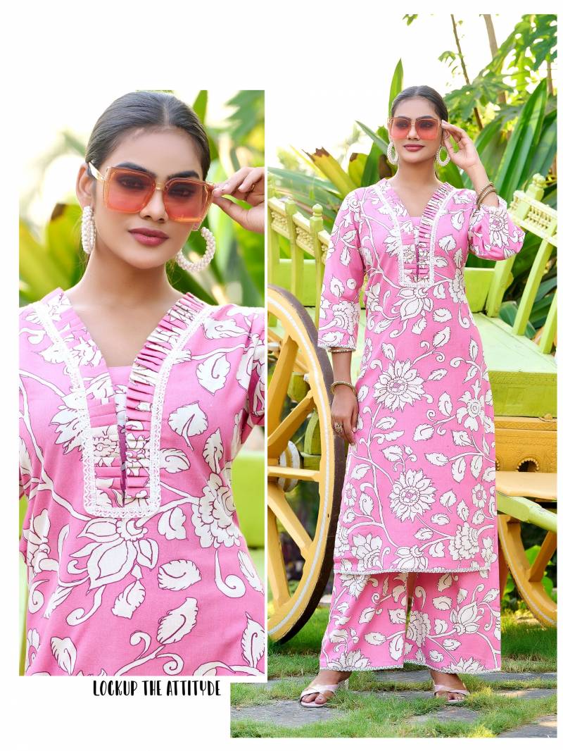 Naisha K 166 Vol 3 Khadi Cotton Printed Kurti With Bottom